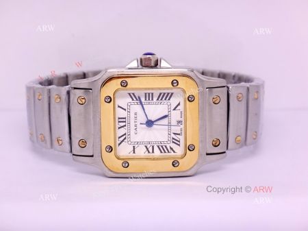 Replica 2-Tone Cartier Santos Men's Quartz Watch 31mm